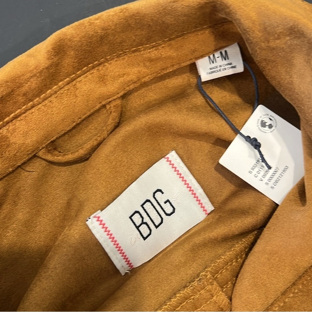 BDG Brown Suede Fringe Leather Jacket - Picture 6 of 9